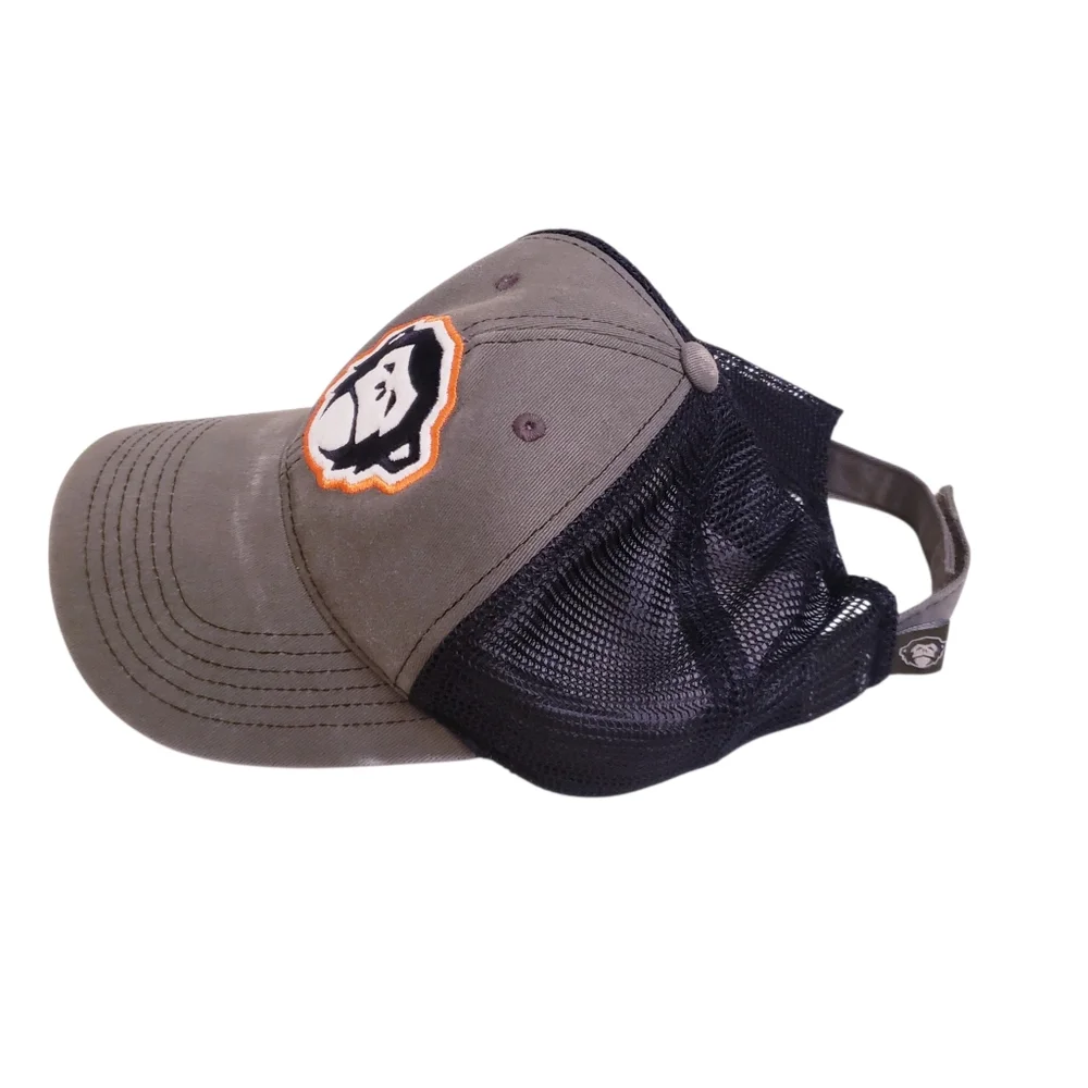 Howler Bros Monkey Patch Logo Grey &  Black Mesh Snapback Hat